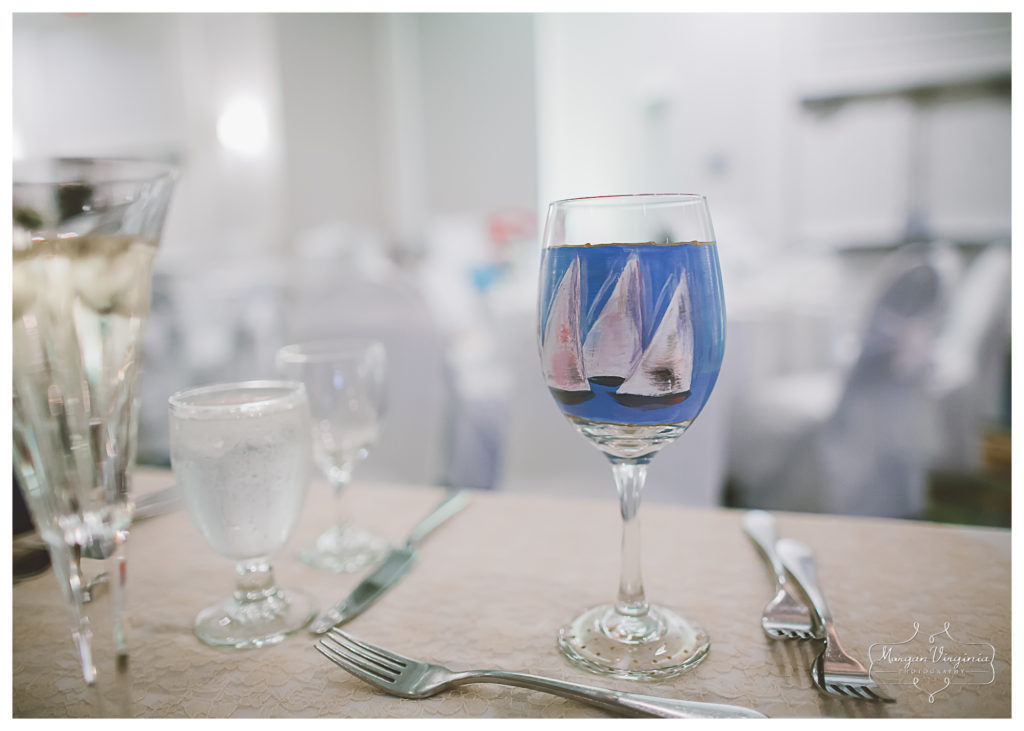 Annapolis Waterfront Hotel - Center Table - Sailboat Wine Glass