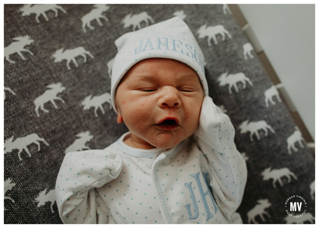 jameson's oxford michigan in home newborn session with morgan virginia photography