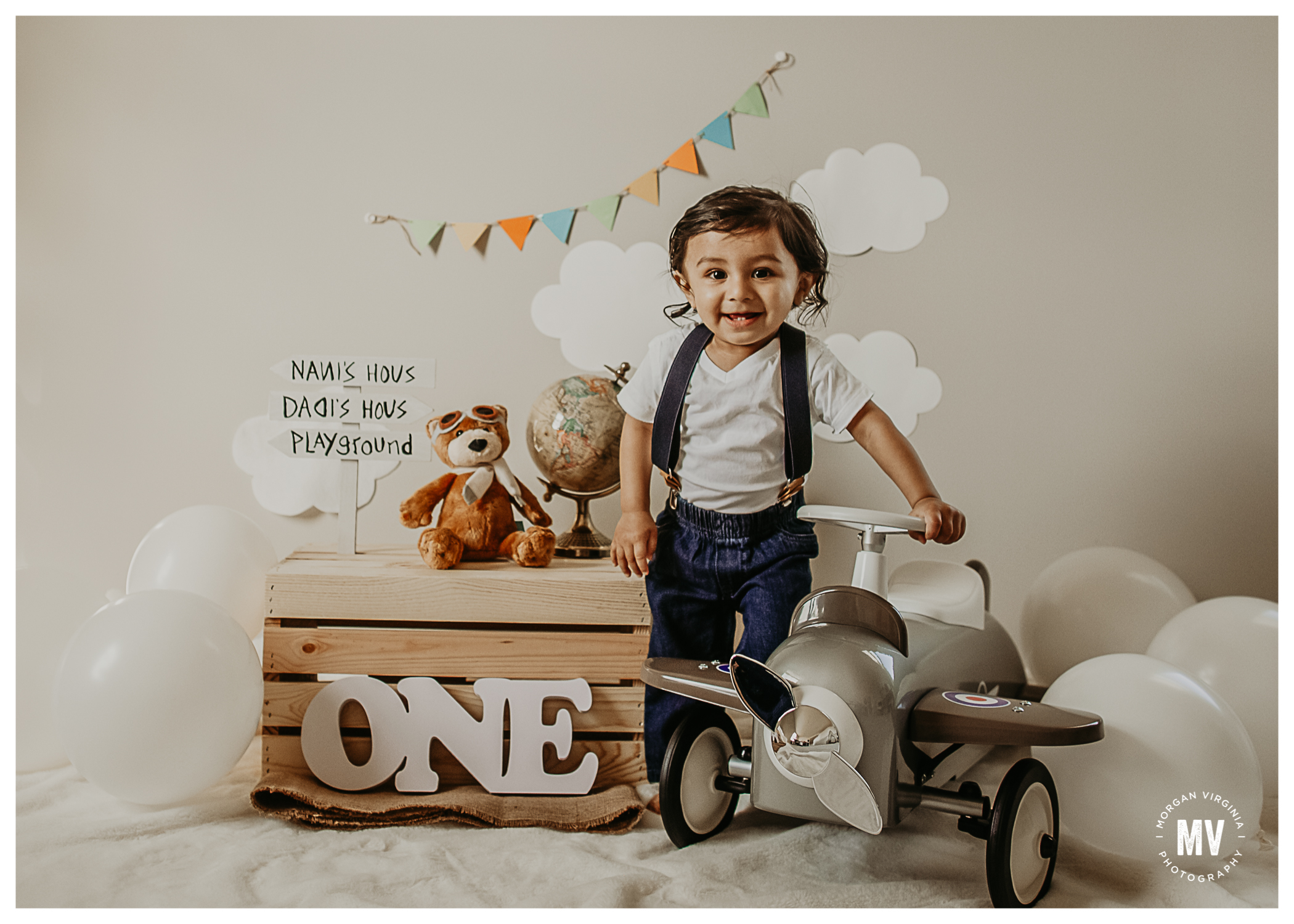 lake orion in home one year family photographer with morgan virginia photography