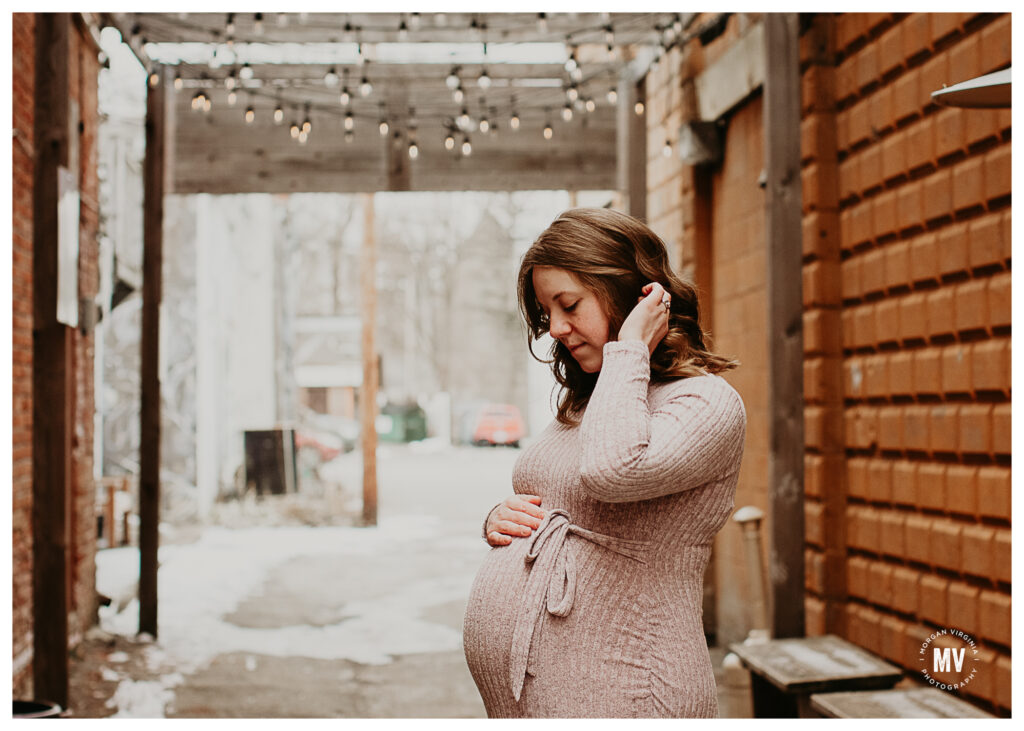 holly and lucas downtown lake orion maternity photographer morgan virginia photography 